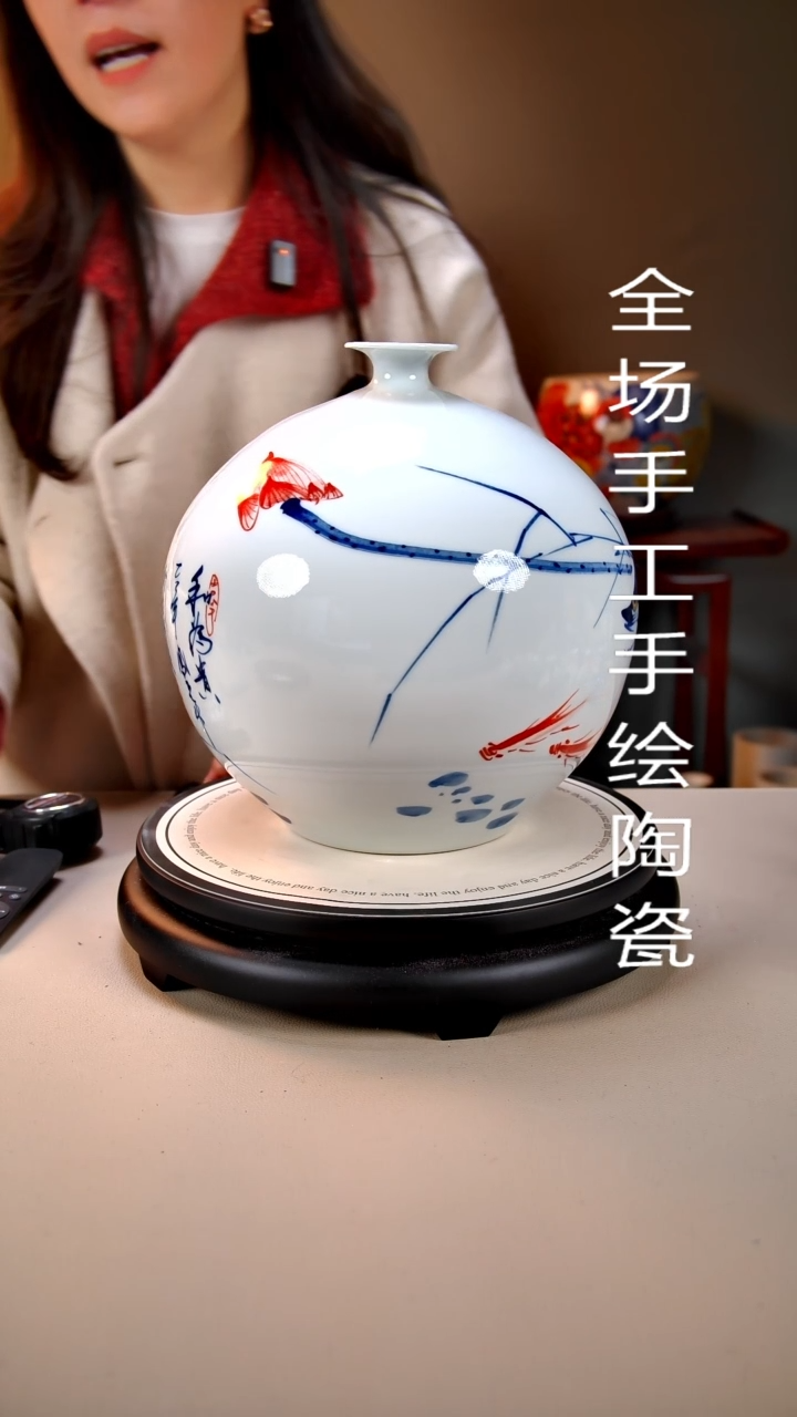 摆件陶景德镇手绘陶瓷32