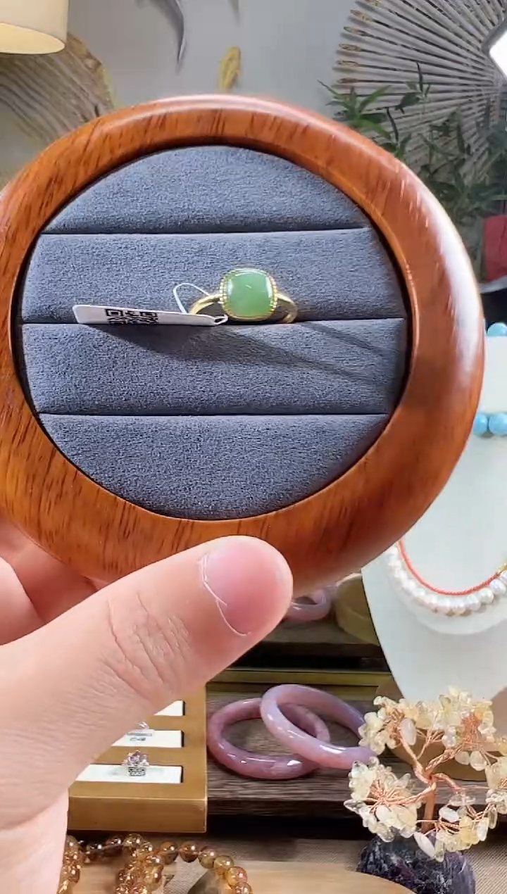 和田玉银S925镶嵌戒指KT24102903