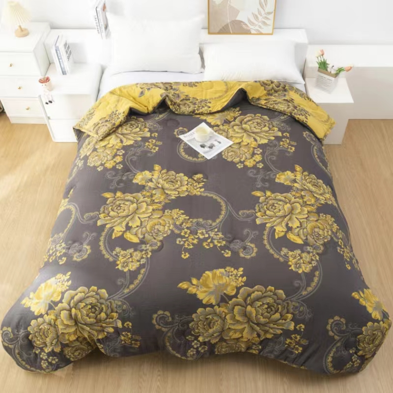 【原装正品 花雨伞】高端有氧抗菌保暖被--黑金牡丹