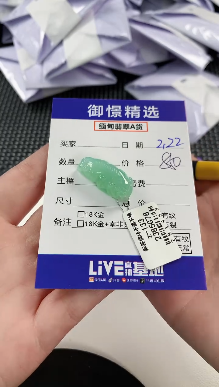 【闪购商品】翡翠颈饰未镶嵌53        