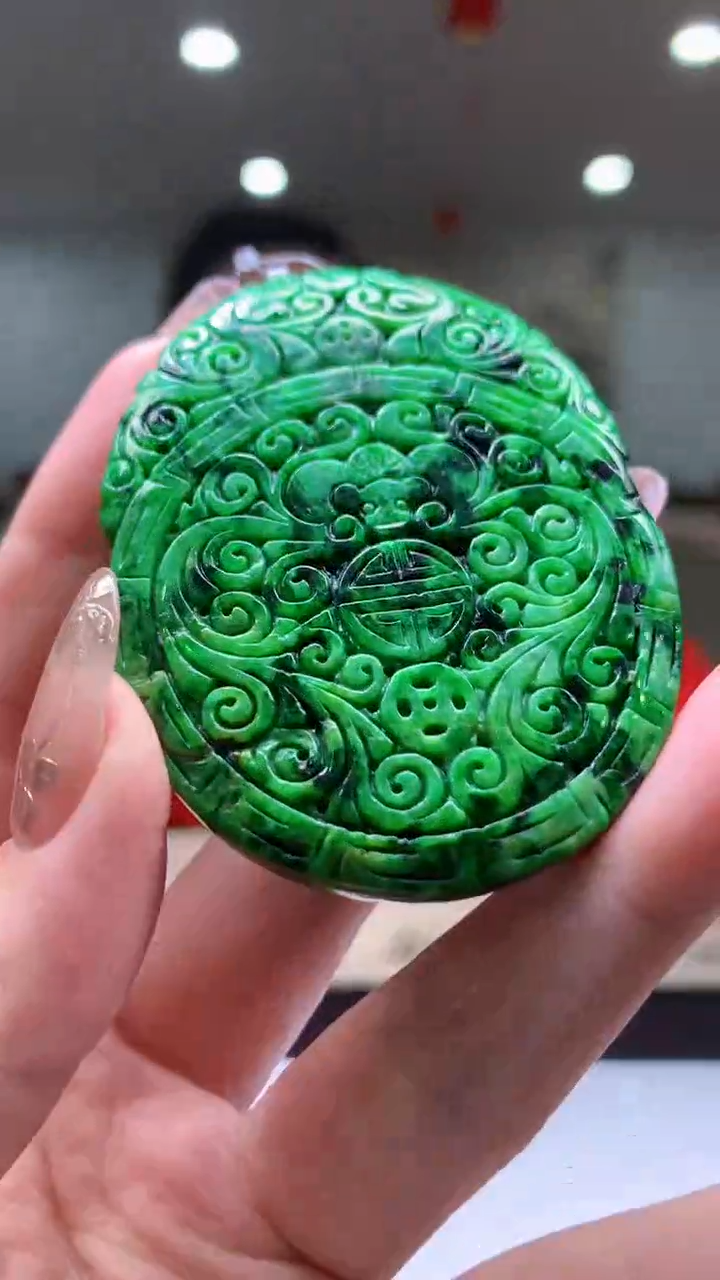 【闪购商品】定制翡翠未镶嵌8018yx-毛货挂件58