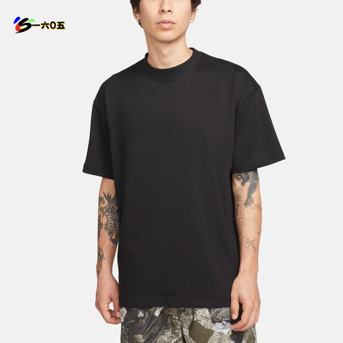 SC25478 重磅棉质舒适吸汗透气圆领T恤纯色通勤百搭宽松短袖