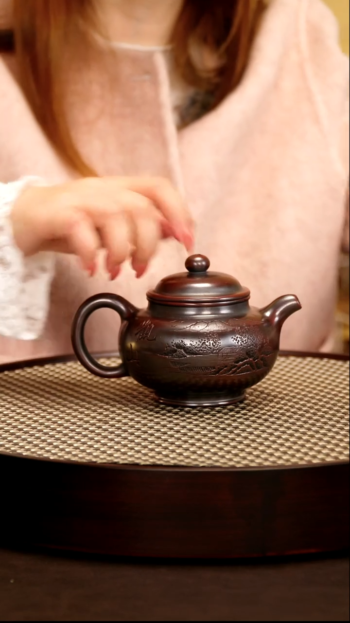 茶壶紫砂紫砂作品1230古乌泥