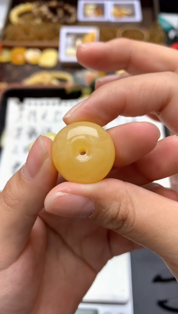 【闪购商品】琥珀珠宝奇石未镶嵌081琥珀蜜蜡小坑花粉介意勿拍