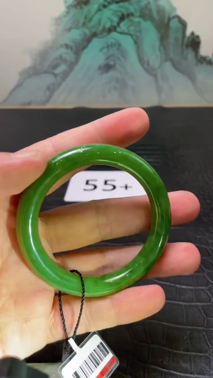 未镶嵌手镯和田玉（碧玉）沙*55+