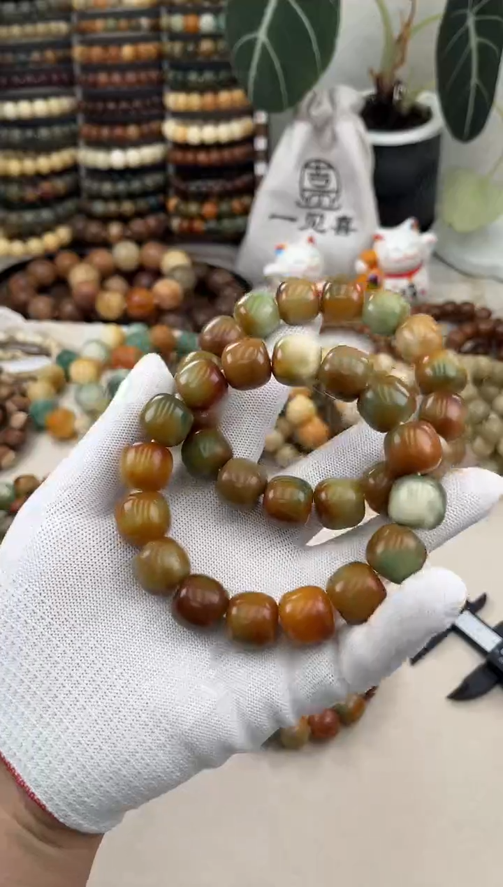 菩提根/象牙果手串a22卡16 干磨糖壳