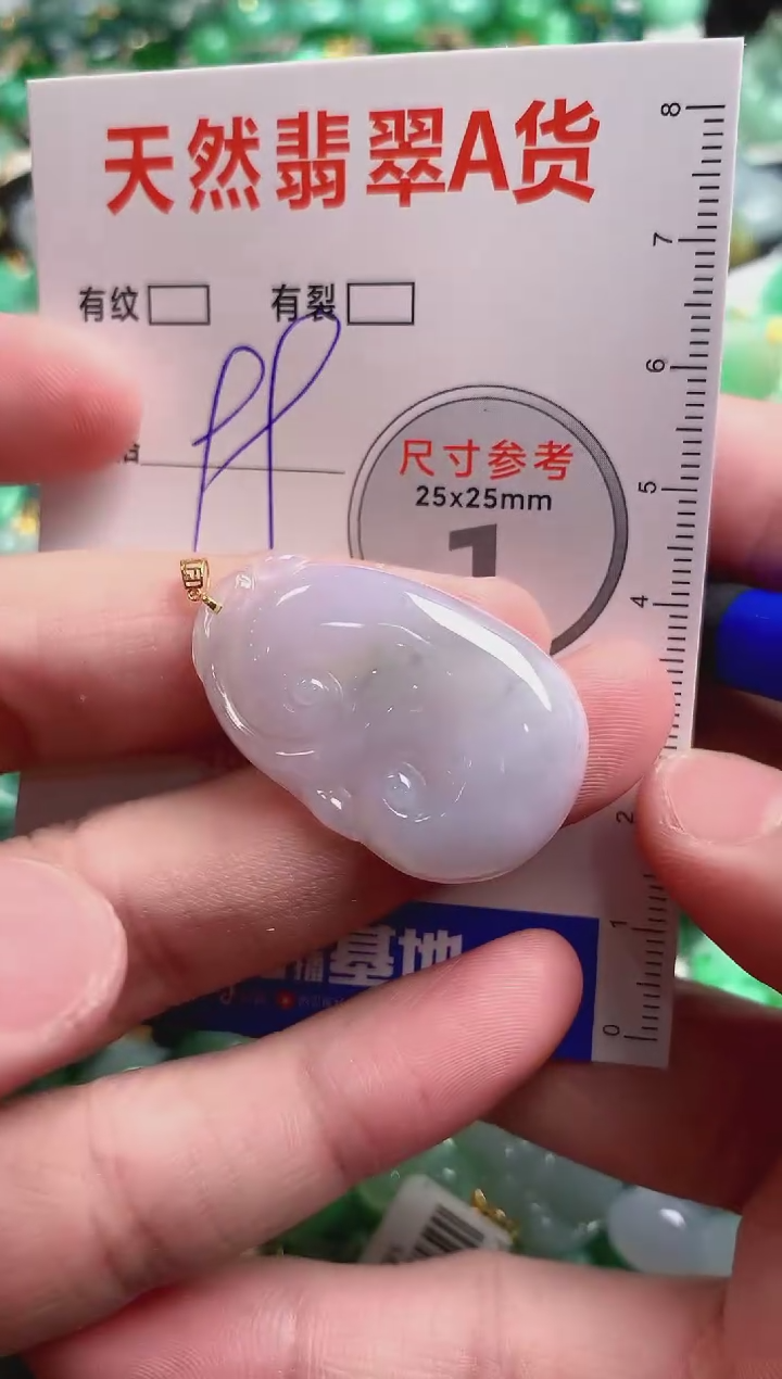 翡翠18K金镶嵌颈饰23002212