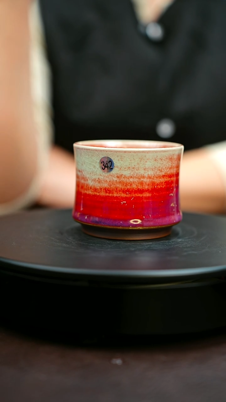 342#原矿钧瓷炉钧釉直口杯