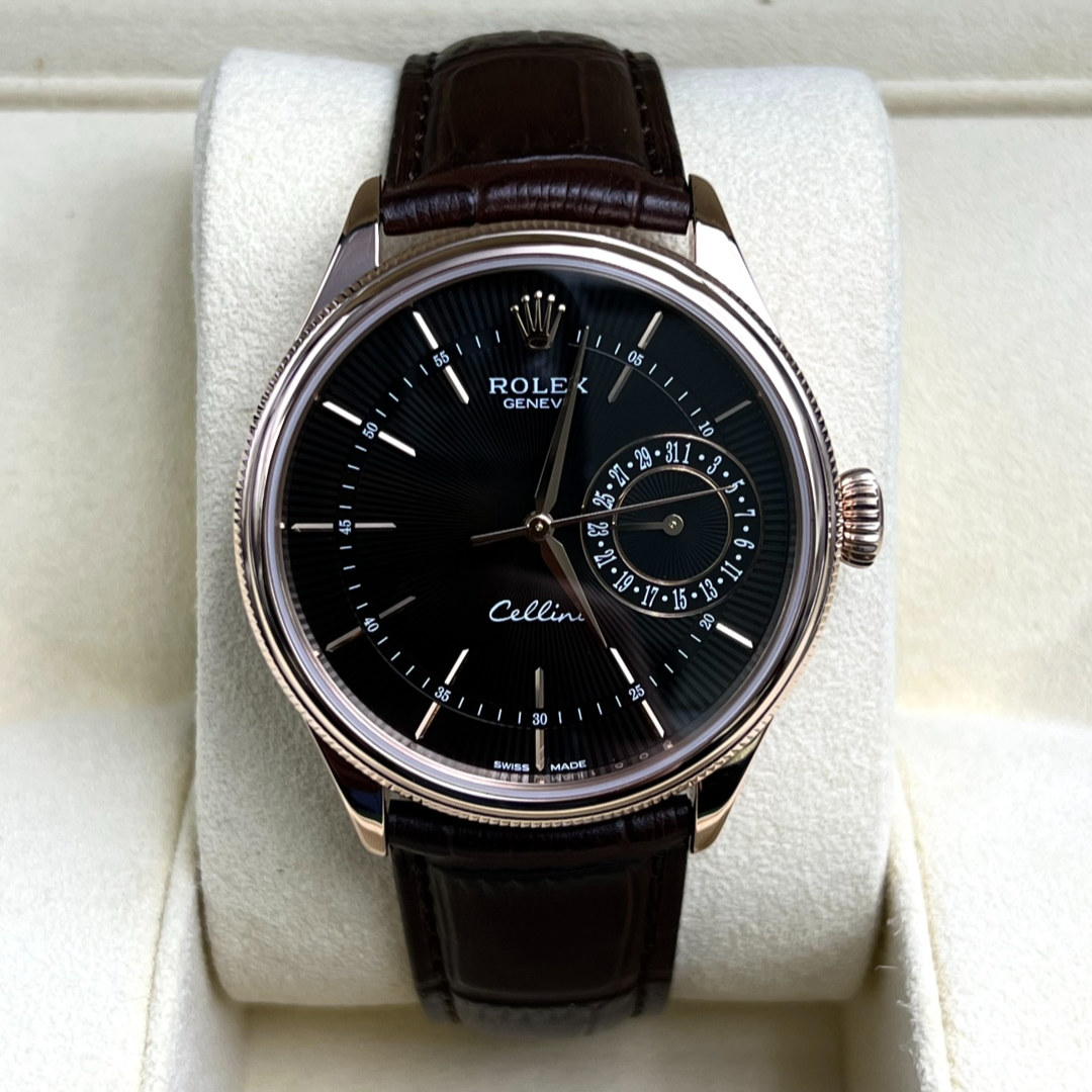 99新 Rolex/劳力士 2021年6月全套切利尼系列50515-0010黑盘