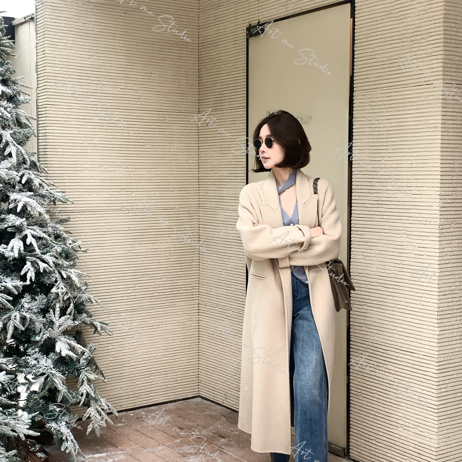 【ART ME】腔调大衣怒推100绵羊毛软糯细腻质感爆棚三色大衣w24424