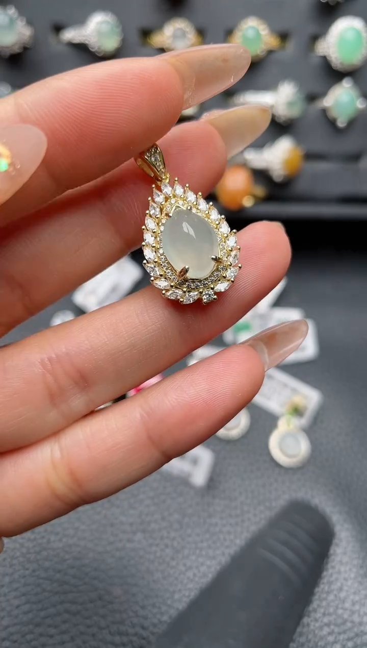 【闪购商品】翡翠戒指银S925镶嵌2222222222  40