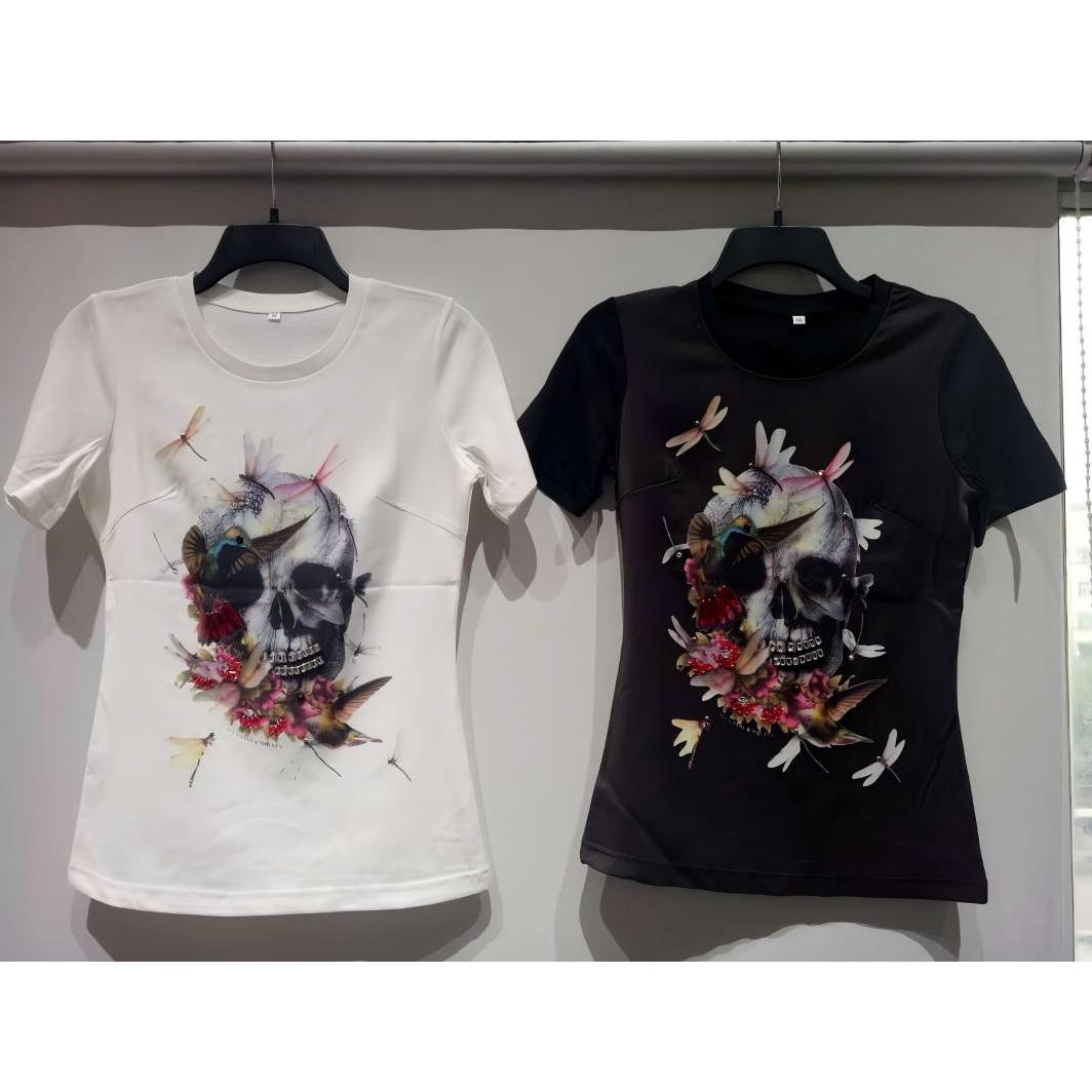 【南油玲姐】白色女款圆领新款T恤TX001