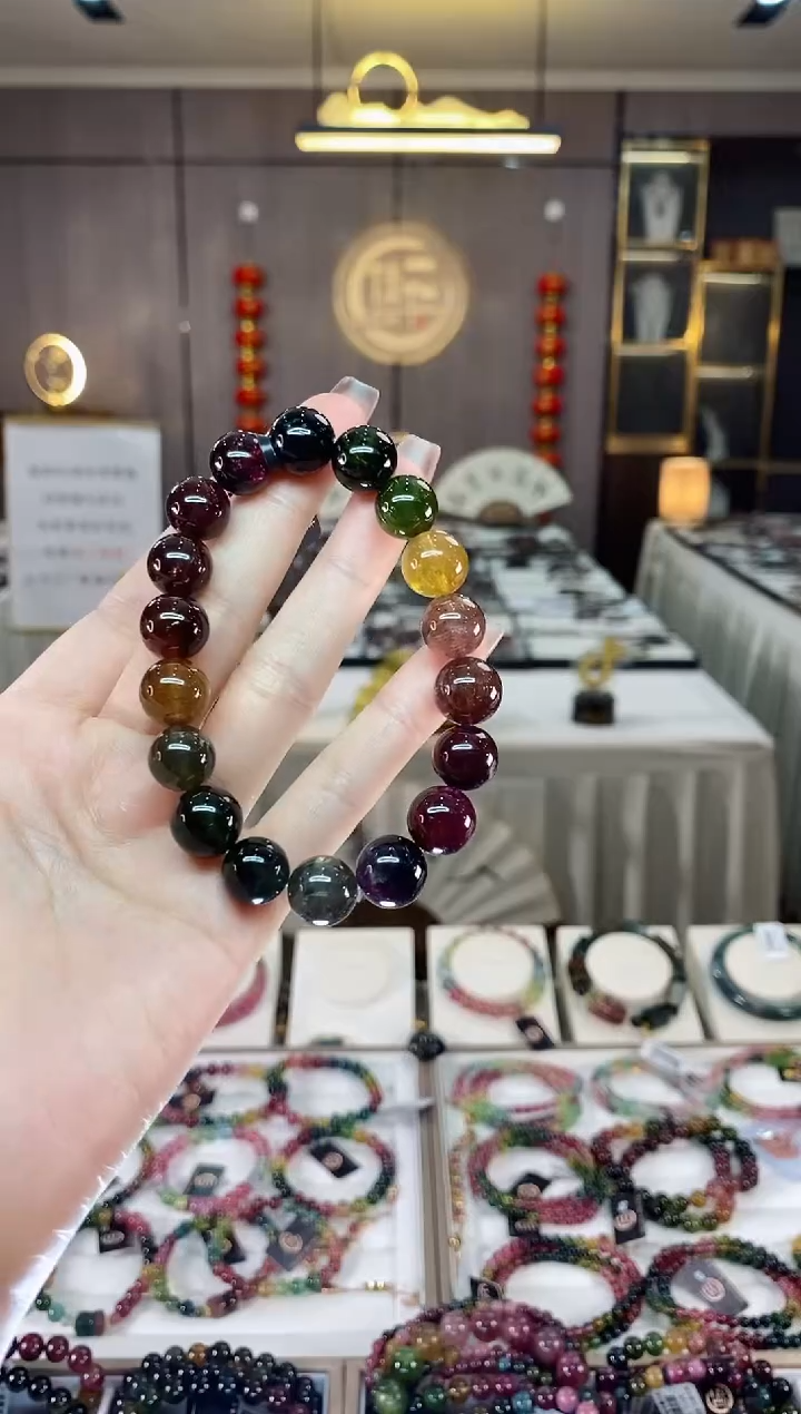 【闪购商品】碧玺单圈手串11mm+未镶嵌一物一证dan