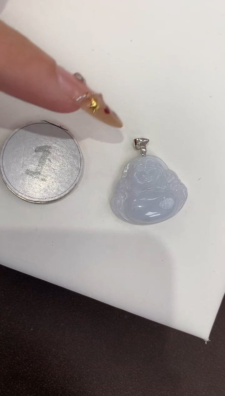 颈饰银S925镶嵌翡翠缅甸a货翡翠