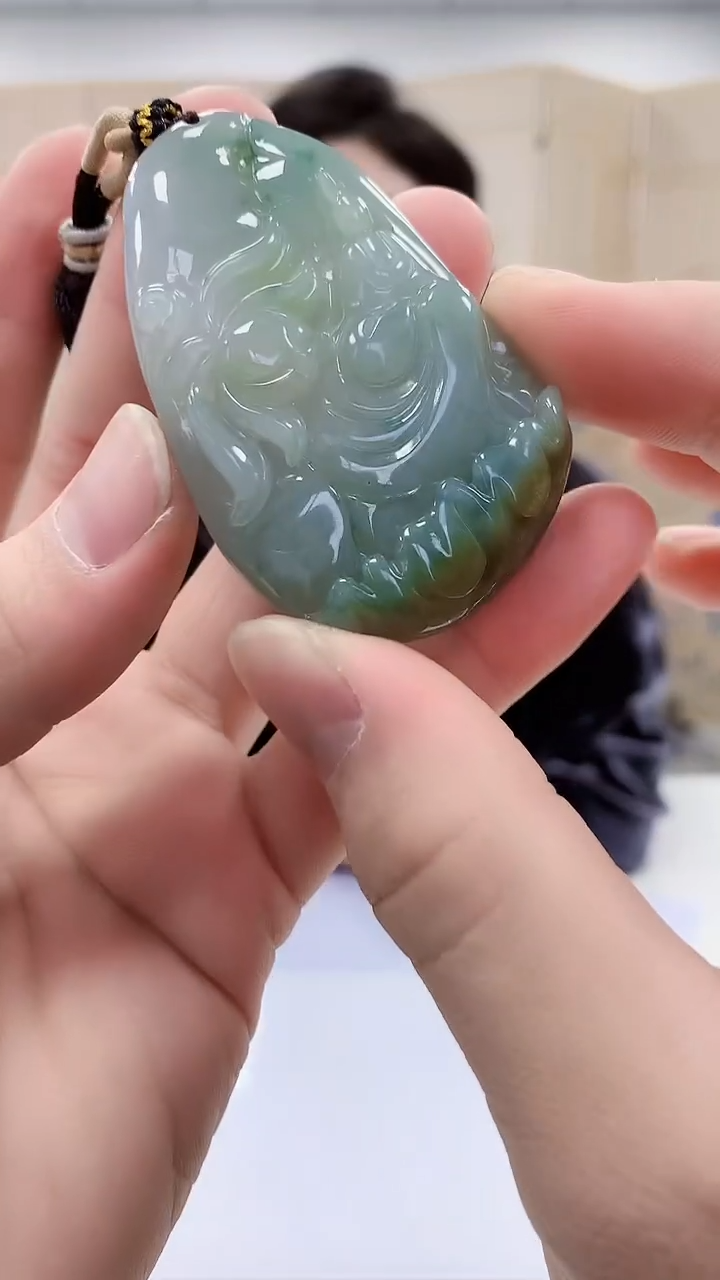 【闪购商品】定制翡翠未镶嵌4829bb-毛货挂件63