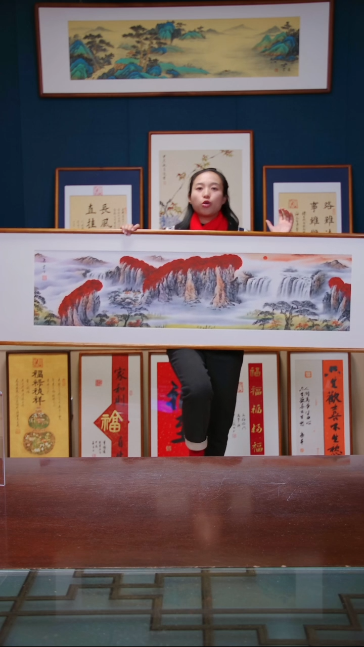 【闪购商品】国画作品 鸿运当头 ，尺寸 53*175 