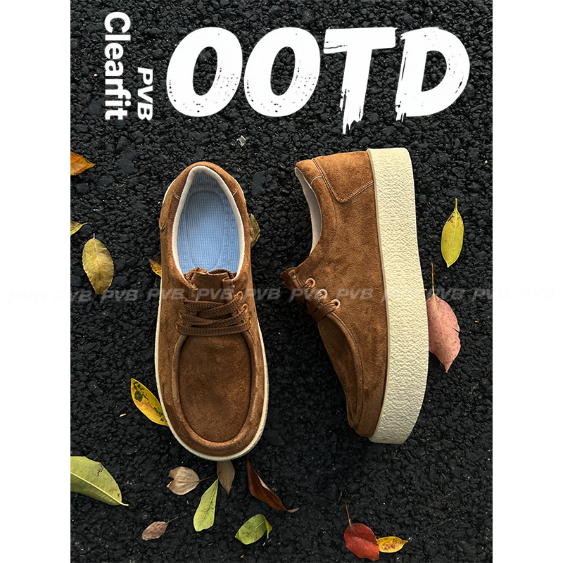 PVB*25FW“极简系列”通勤男士厚底袋鼠鞋 Cleanfit复古休闲乐福鞋