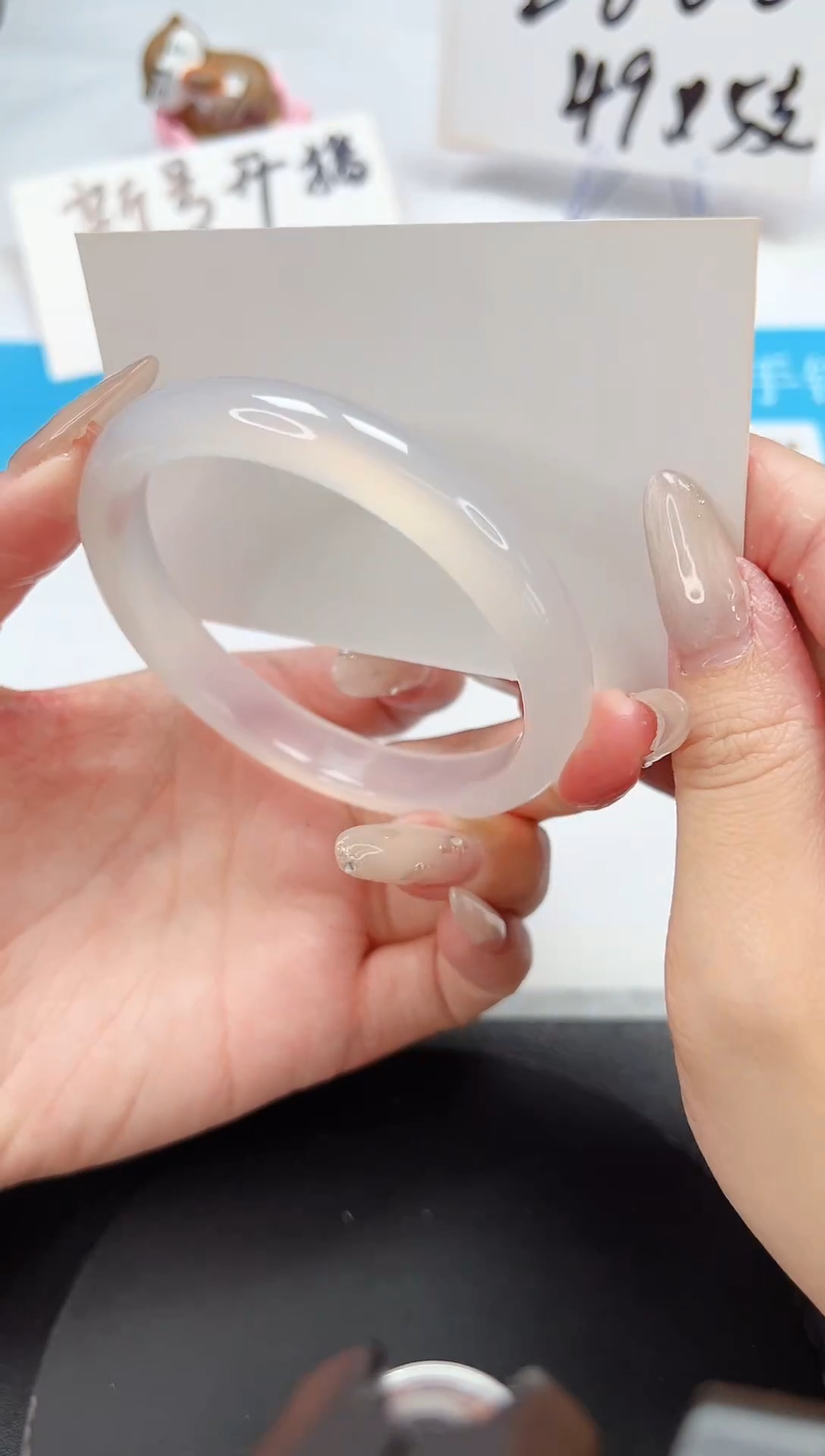 【闪购商品】石英质玉手镯未镶嵌A34-60.7