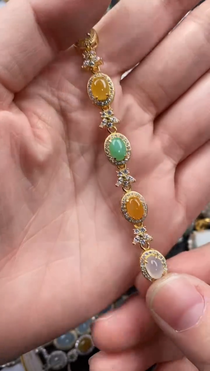 银S925镶嵌戒指翡翠10            4