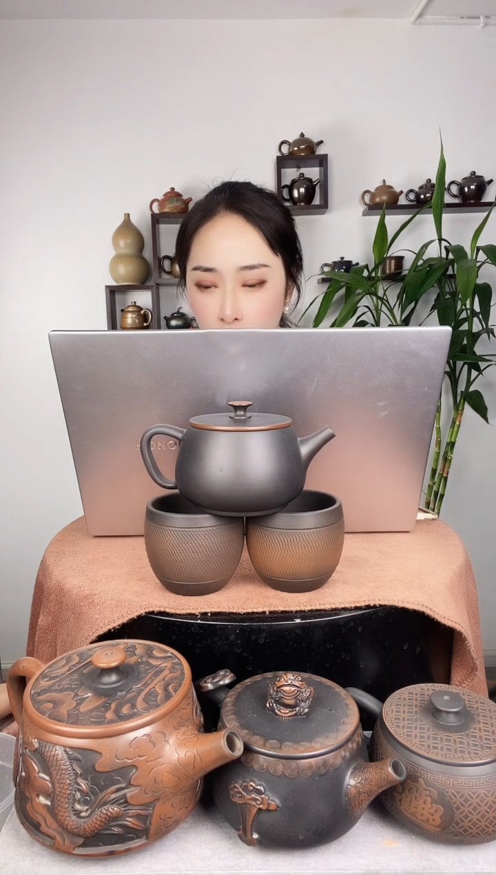 【闪购商品】壶建水紫陶300金腰带+2只轮回主人杯