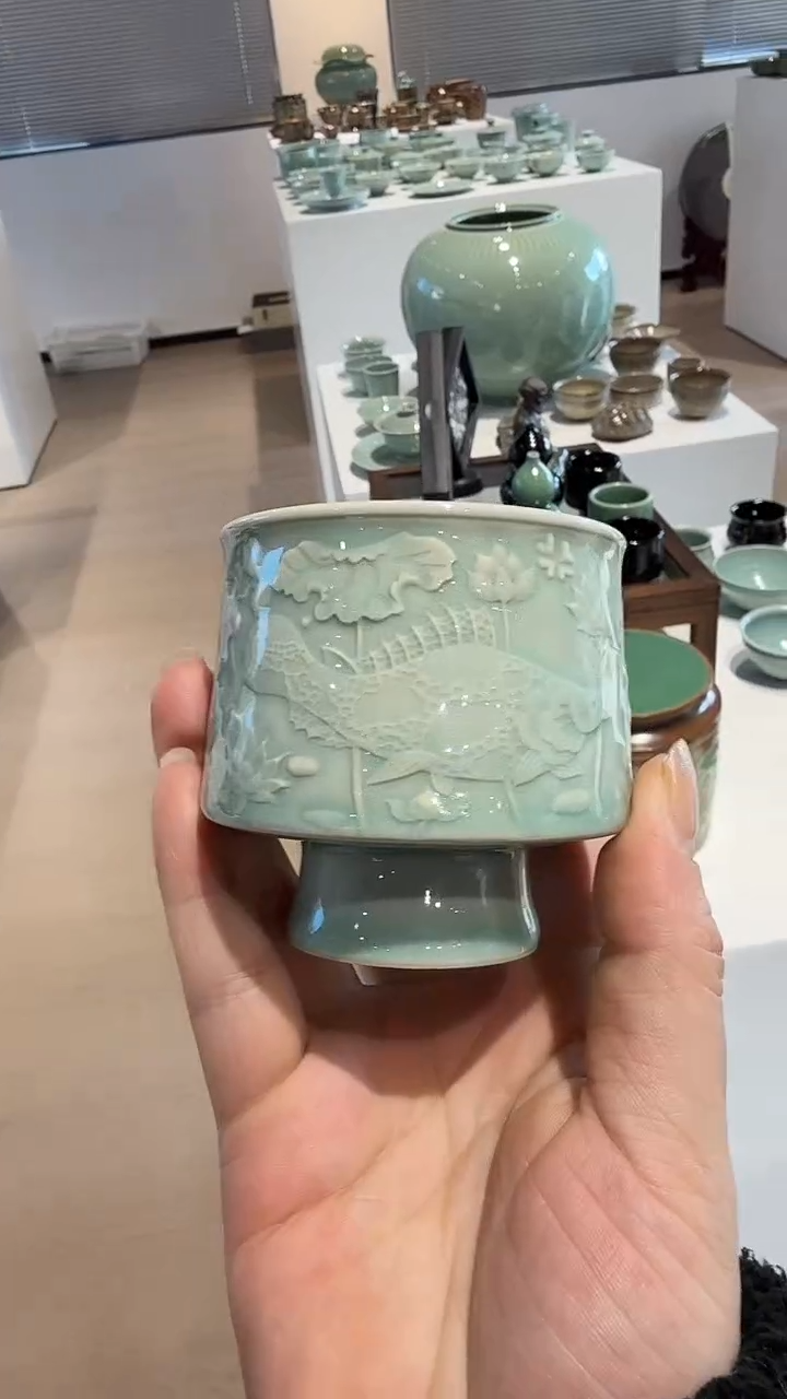青瓷手工茶器包邮