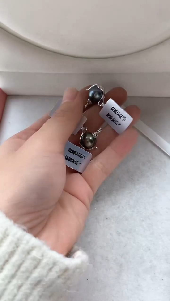 银S925镶嵌套链海水珍珠吊坠多样性发其一