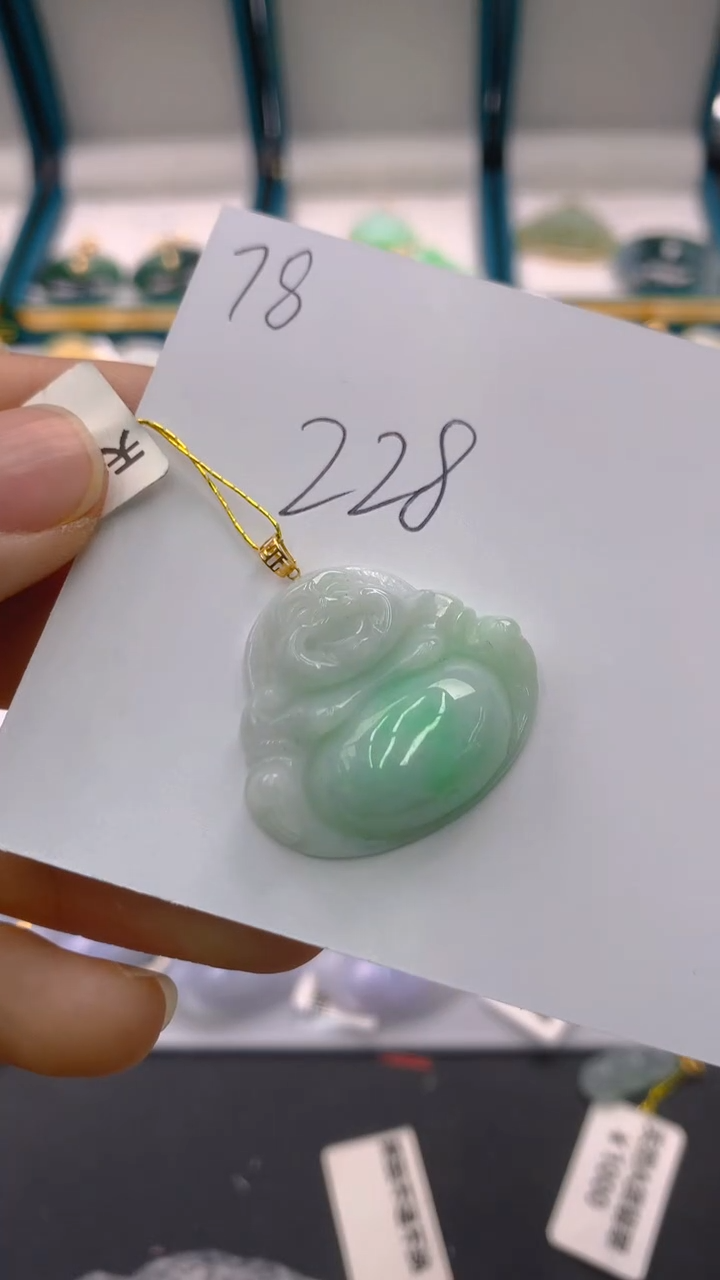 【闪购商品】翡翠颈饰18K金镶嵌1111111111