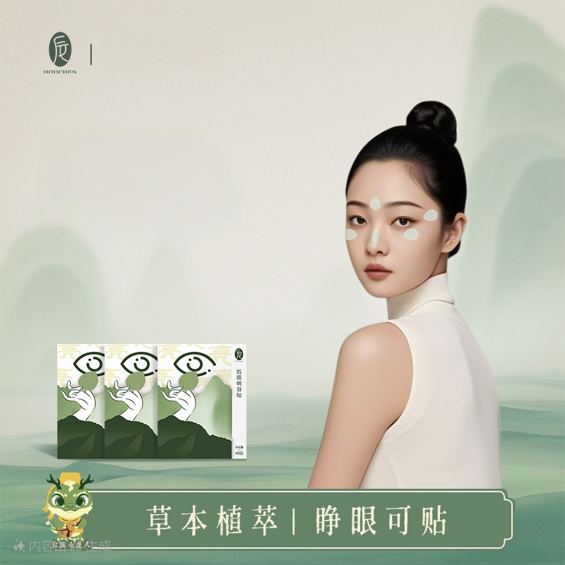 后辰【明目贴】润目贴草本护眼贴眼膜眼罩清新叶黄素用眼贴呵护眼睛