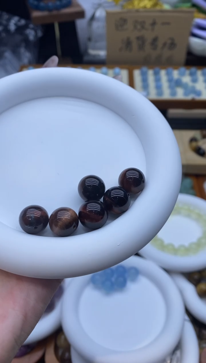 未镶嵌珠宝半成品水晶A32闪电红虎12+DIY单珠天然水晶多样性发一