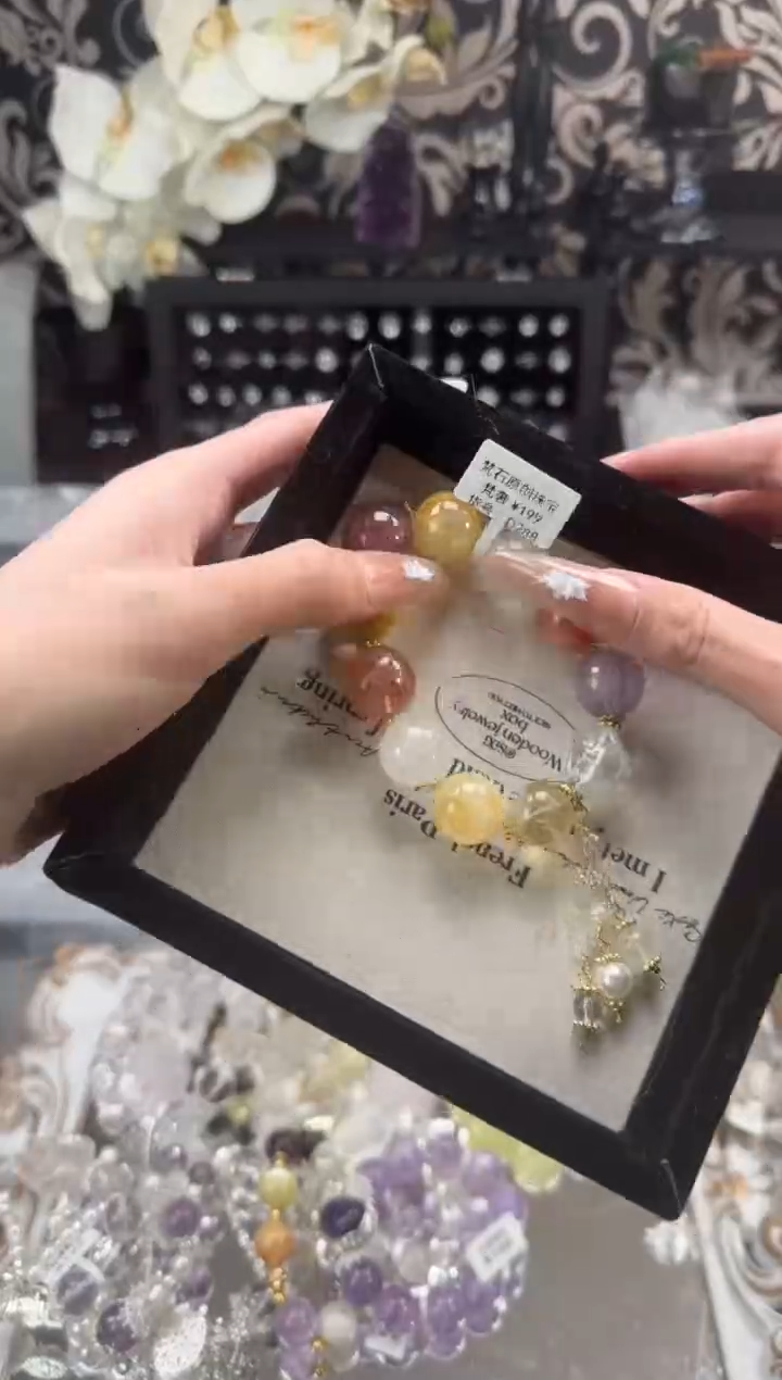 【闪购商品】烟晶手链银S925镶嵌天然水晶 多样性发货