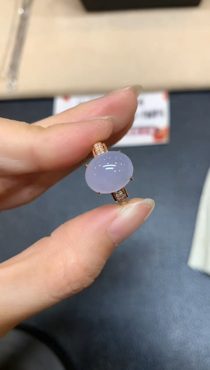 翡翠戒指18K金镶嵌【无鉴赏期