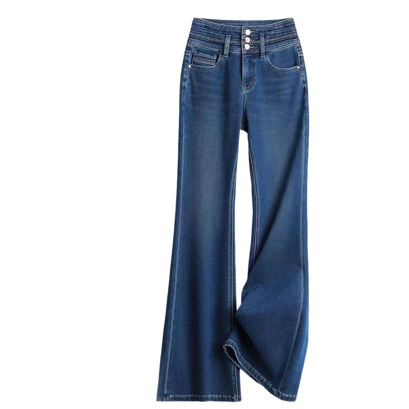 【雅】秋季新款休闲百搭厚款不加绒牛仔喇叭裤-EP4520