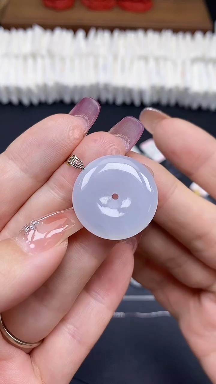 翡翠18K金镶嵌吊坠(不含链)MS189914