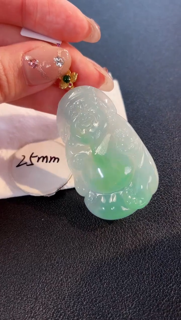 【闪购商品】翡翠颈饰18K金镶嵌缅料A货/支持复检/一件