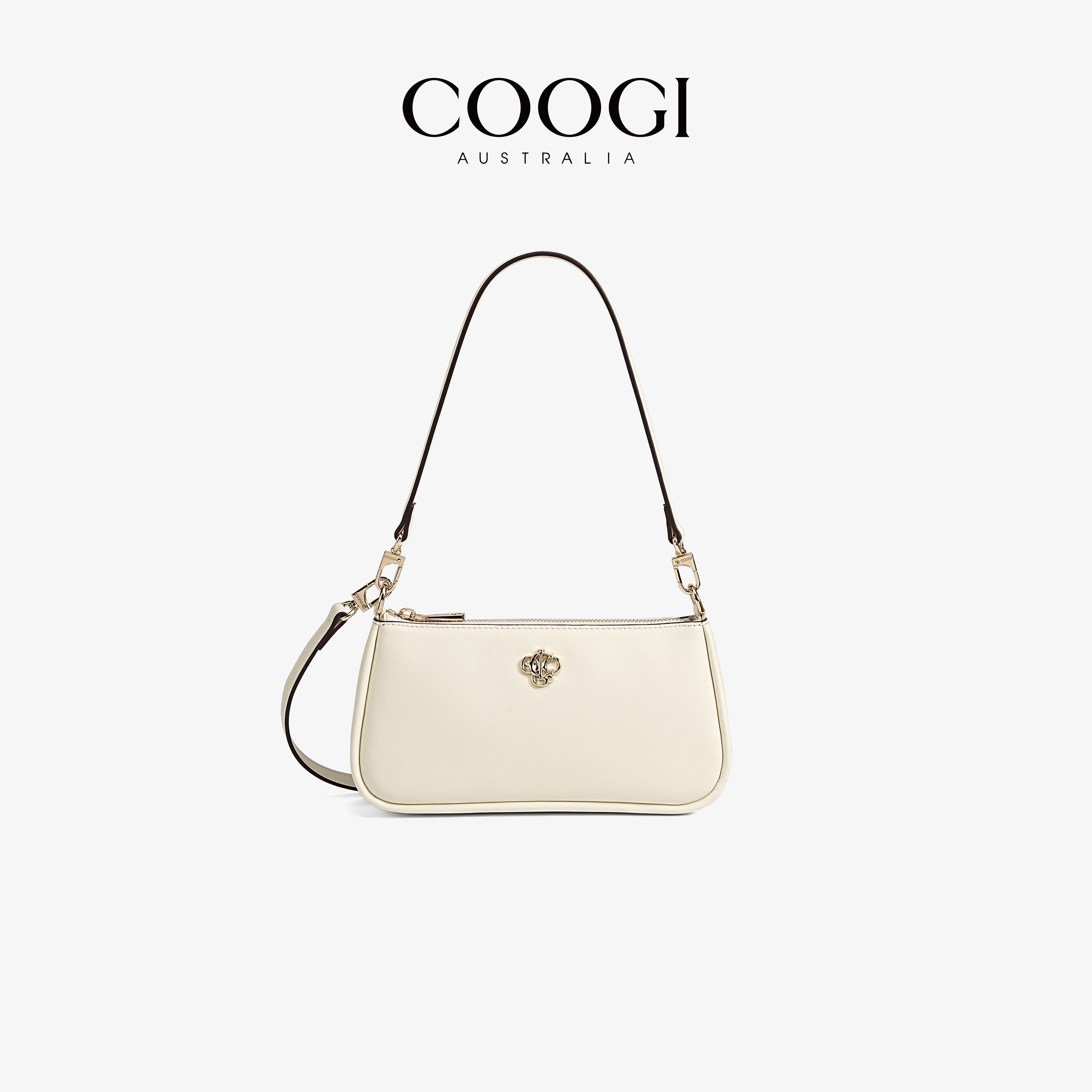 【新品】【新年礼物】COOGI女包牛皮革单肩腋下包通勤百搭斜跨包轻奢