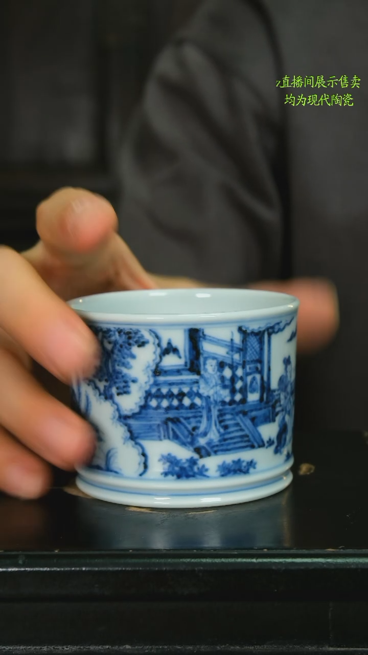 景德镇纯手工瓷器七夕1080