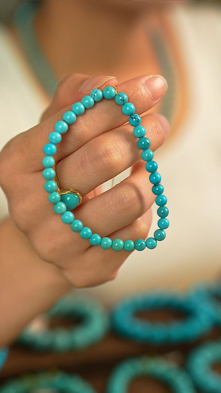 未镶嵌绿松石圆珠手串