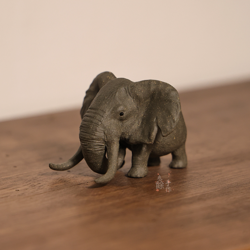 知餘造器 紫砂茶宠合集犀牛/蟾蜍/大象/河马/野猪茶宠摆件把玩件