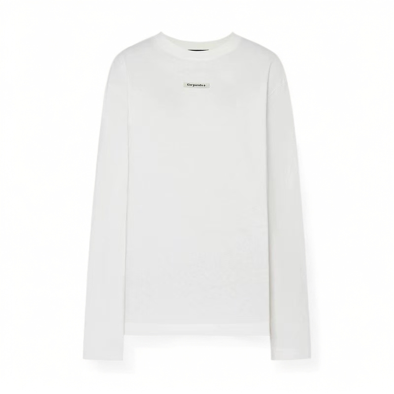 【】极简风棉质长袖T恤 8347