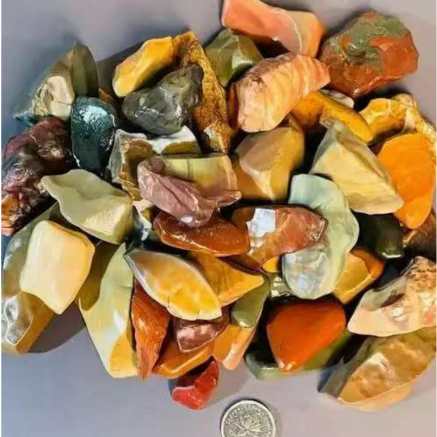 新疆戈壁石奇石五彩石各种精品石直播间选购