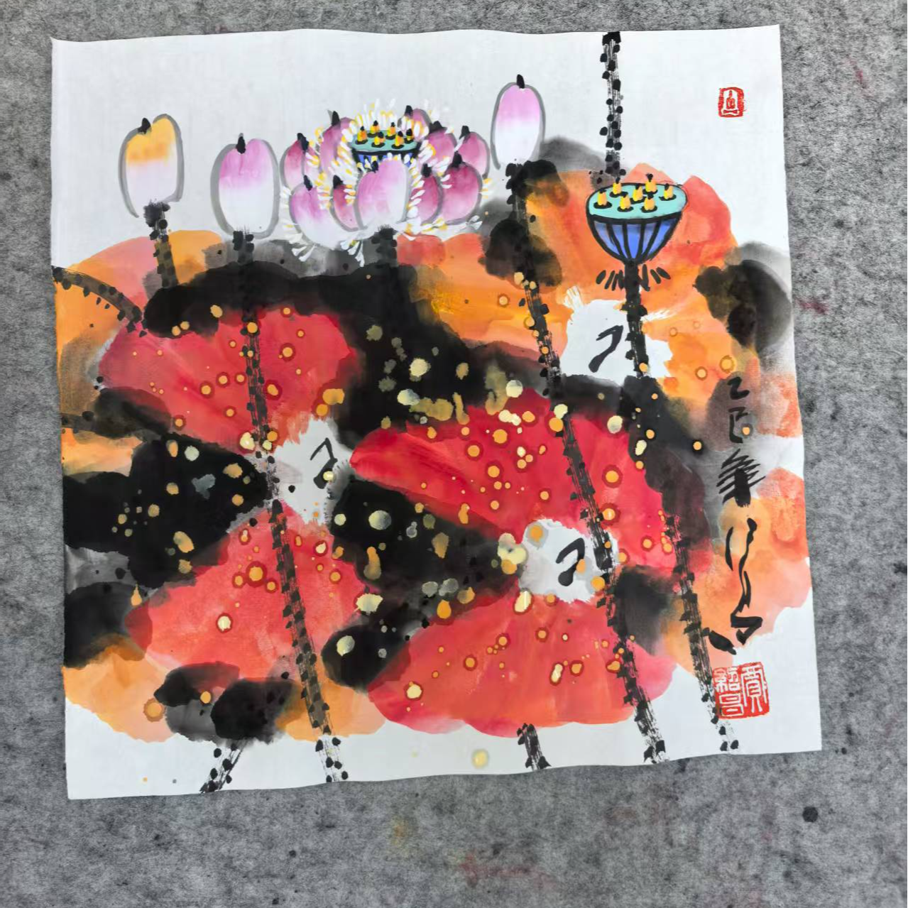 贾绍昌荷花一平尺现场