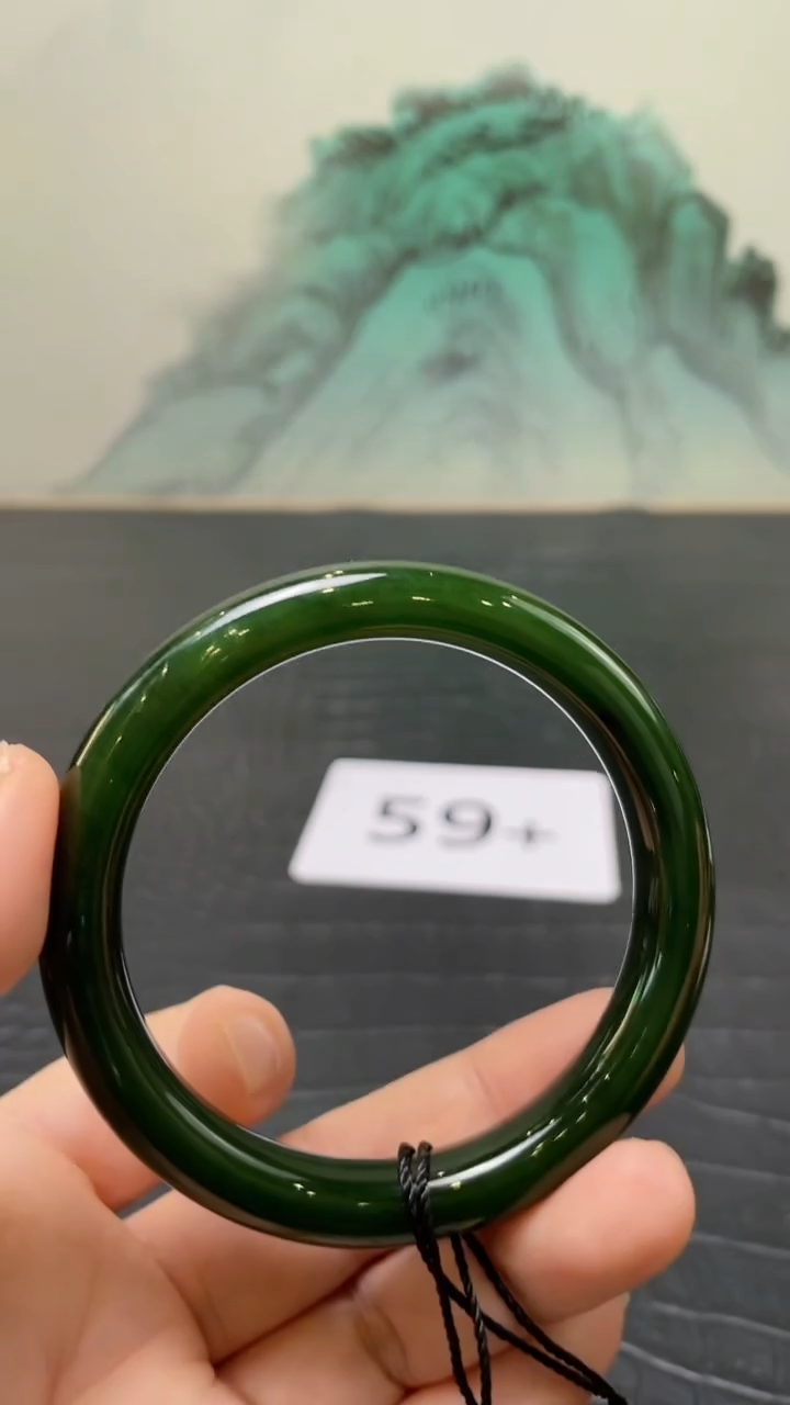 未镶嵌手镯和田玉（碧玉）花*59+