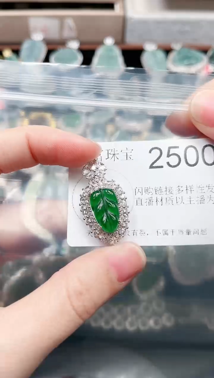 【闪购商品】翡翠颈饰未镶嵌2500赠皮绳