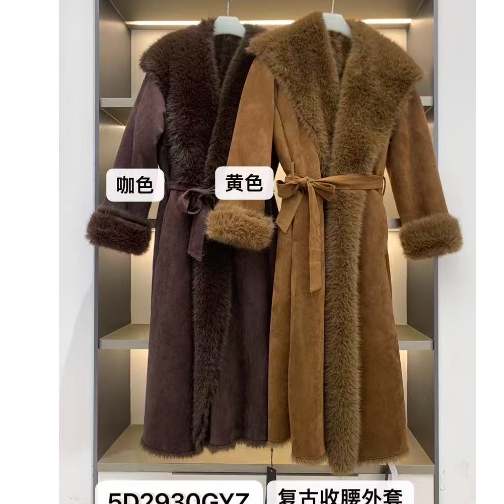 新款高级感收腰长款风衣外套气质轻奢复古小众百搭洋气