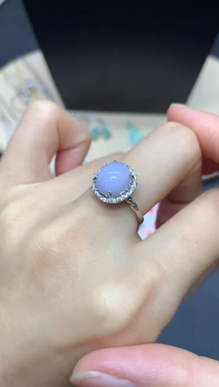 【闪购商品】翡翠戒指银S925镶嵌蛋面【无服务费】