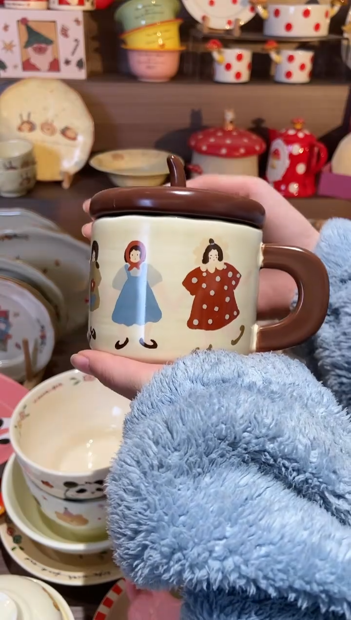 【闪购商品】瓷三个女孩杯子啦啦啦