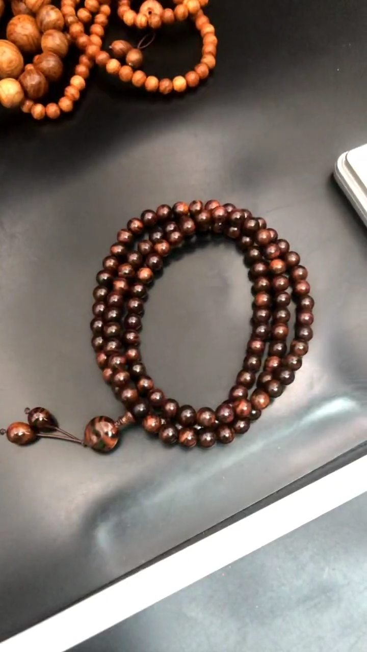 手串/手链黄花梨/降香黄檀初*海黄野生紫油梨0.8多圈精串