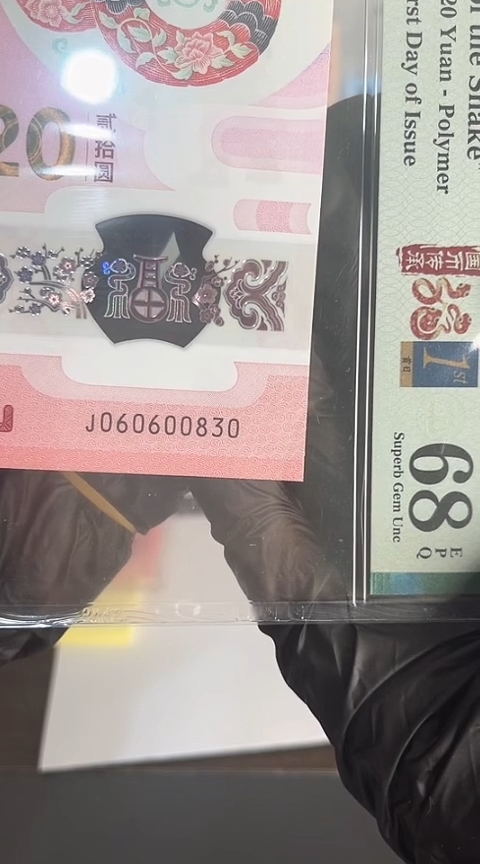 【闪购商品】塑料蛇钞单张060600830PMG68分