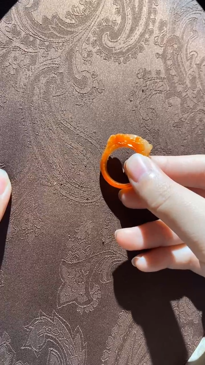 【闪购商品】翡翠戒圈未镶嵌 红翡绿翠 03号