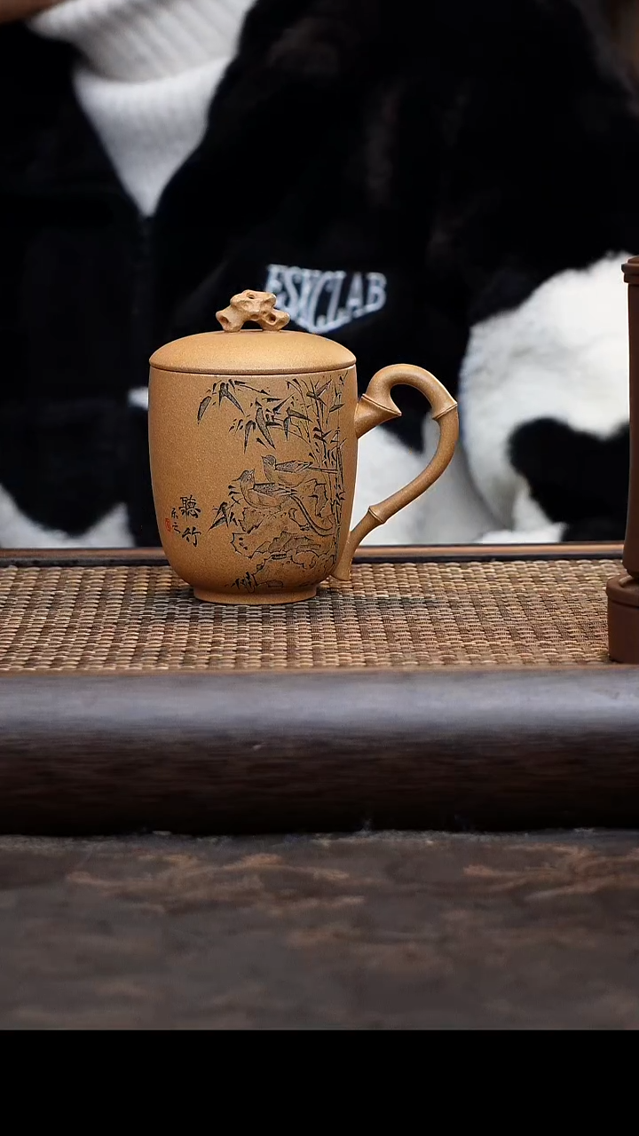 【闪购商品】紫砂茶杯黄金段太湖石